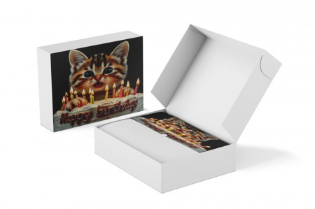 Geburtstagskarte, Happy Birthday card , süße Katze, digital download, svg, jpg, png