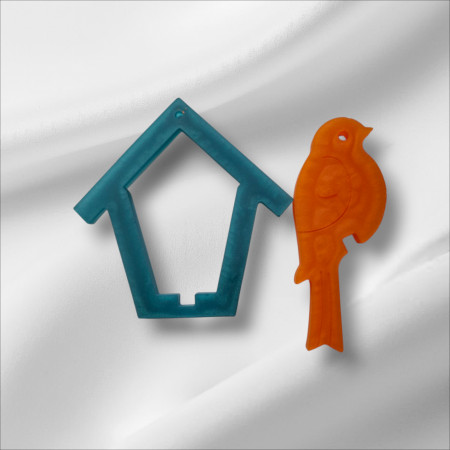 !Protostück! Aufhänger- Haus mit Vogel