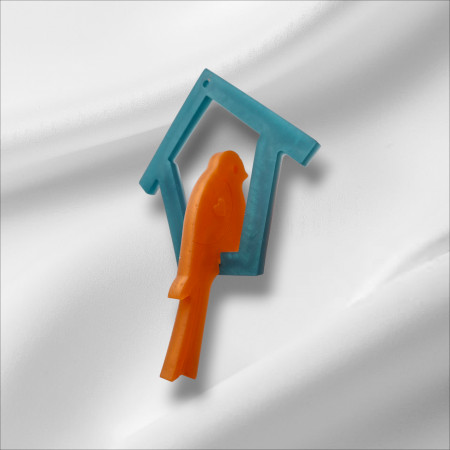 !Protostück! Aufhänger- Haus mit Vogel